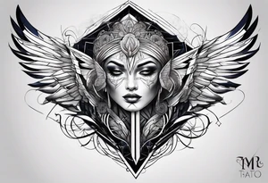 Dynamic geometry dark tattoo idea