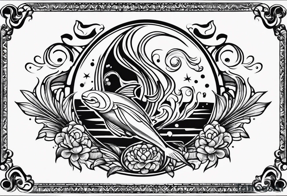 small, Aquarius tattoo idea