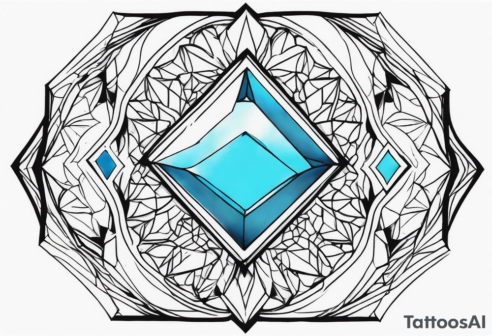 Diamond blue tattoo idea