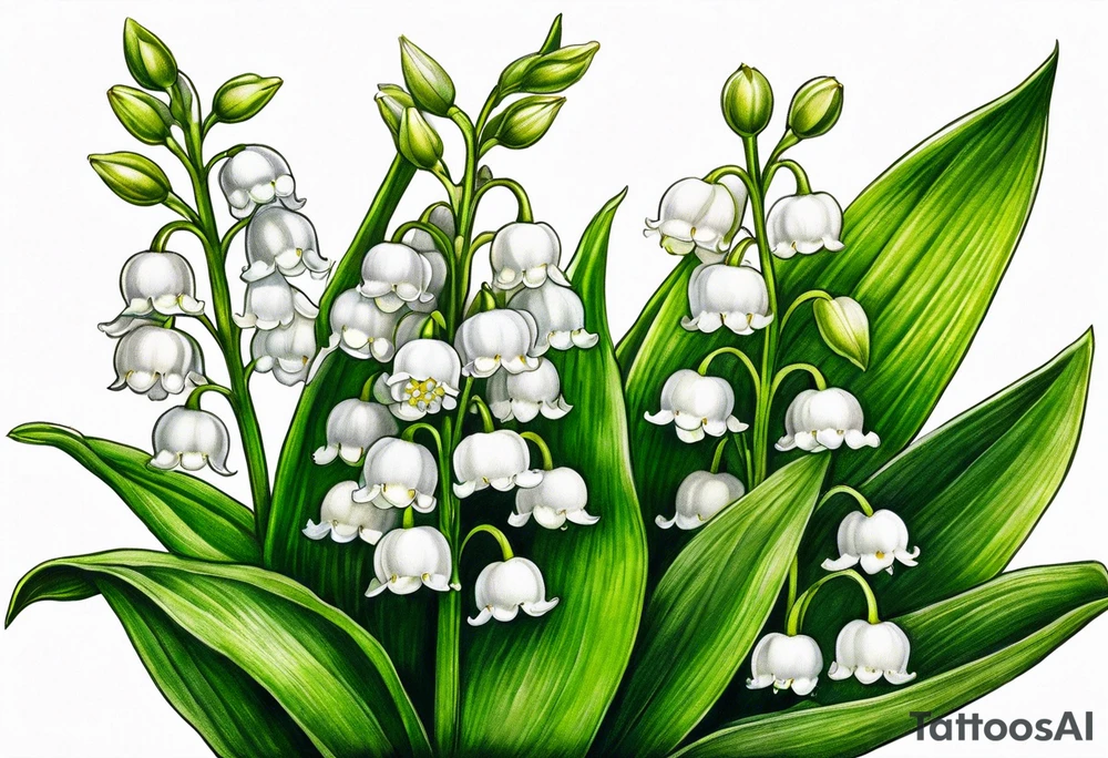 lily of the valley, taxus bacata tattoo idea