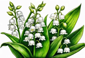 lily of the valley, taxus bacata tattoo idea