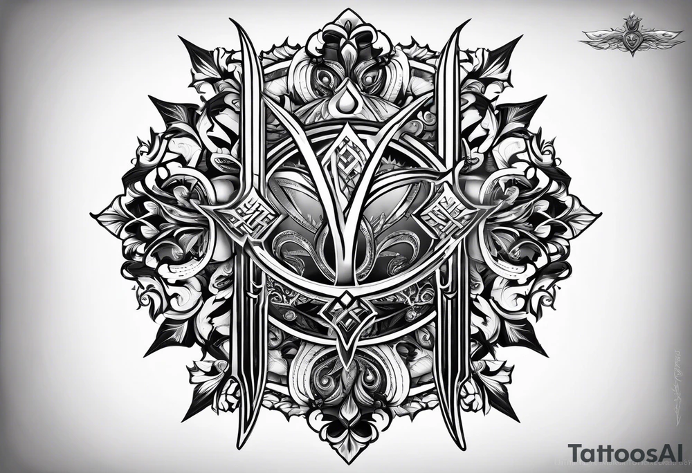 ukrainian symbol of the Tryzub (Trident) tattoo idea