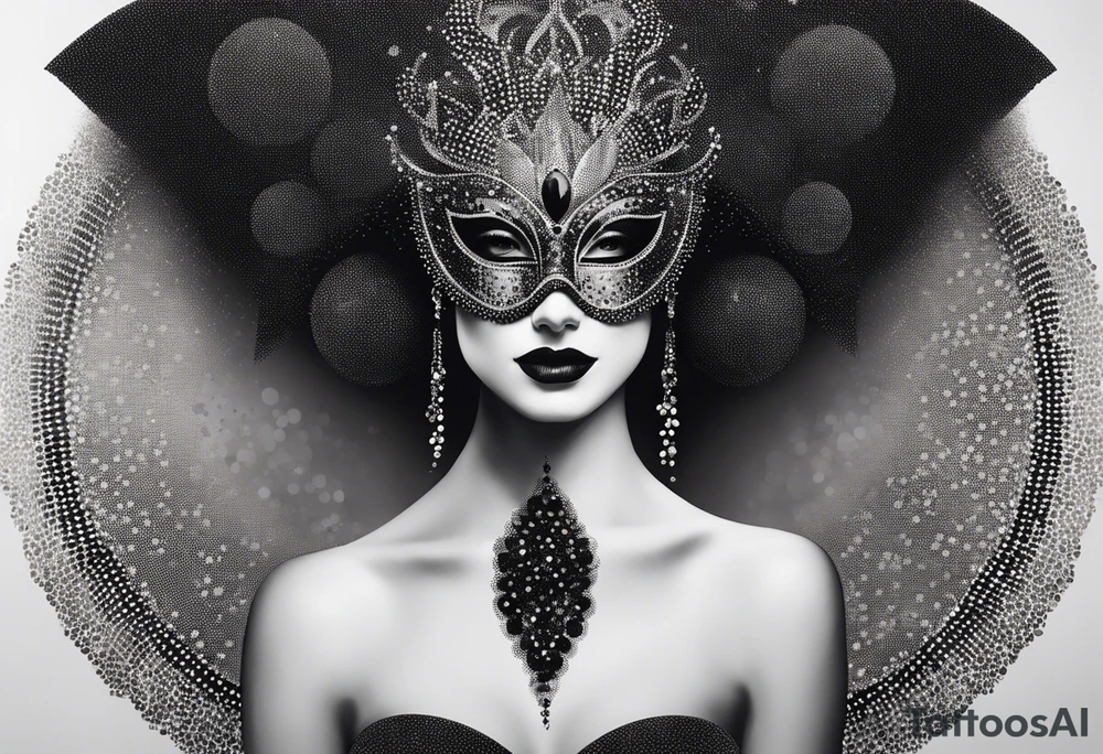 masquerade ball tattoo idea