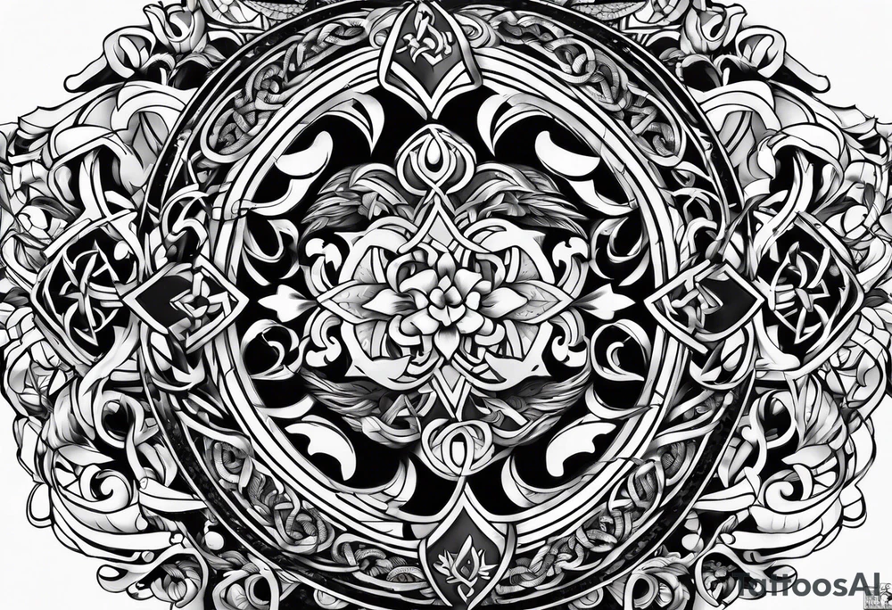 A full back piece based on the irish surname mcbride tattoo idea A full back piece based on the irish surname mcbride tattoo idea