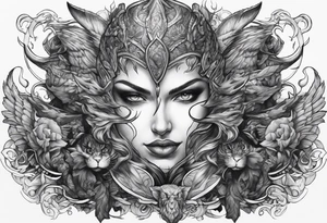 War between good and evil tattoo idea