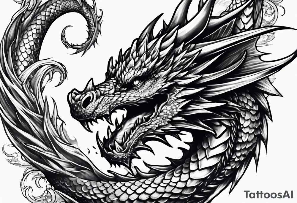 ice dragon tattoo idea