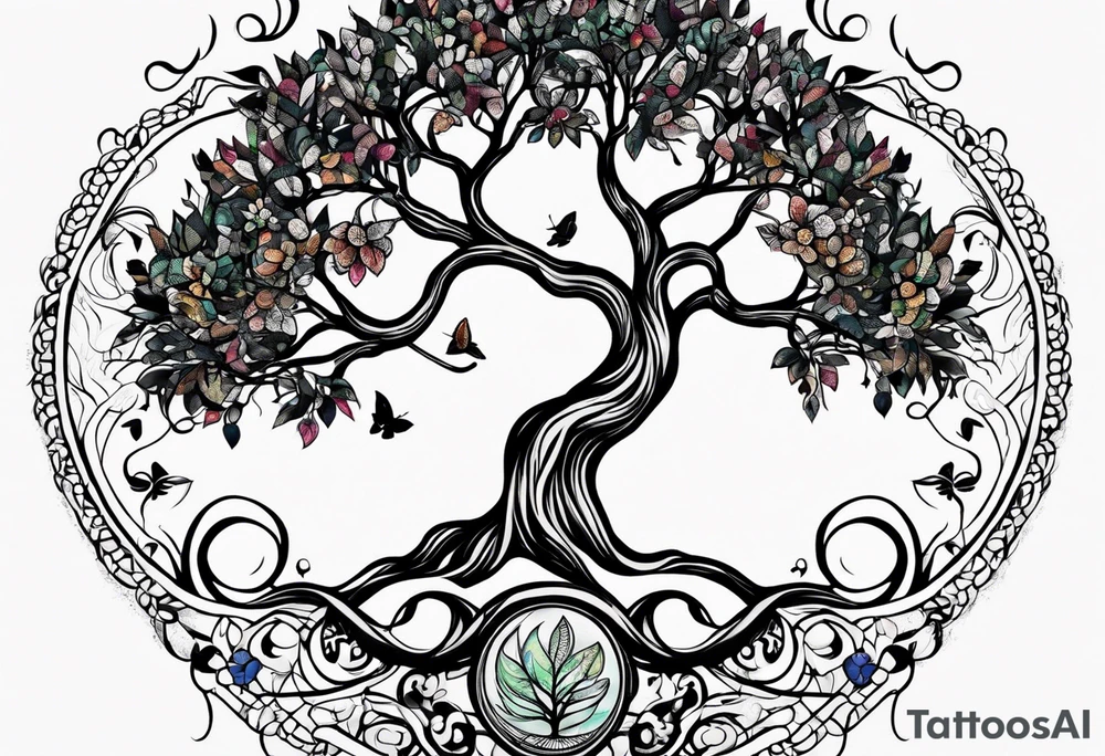 tiny tree of life tattoo idea