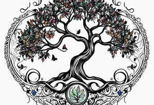 tiny tree of life tattoo idea