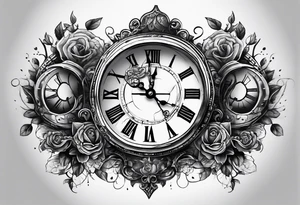 space, music, broken clock, cinema tattoo idea