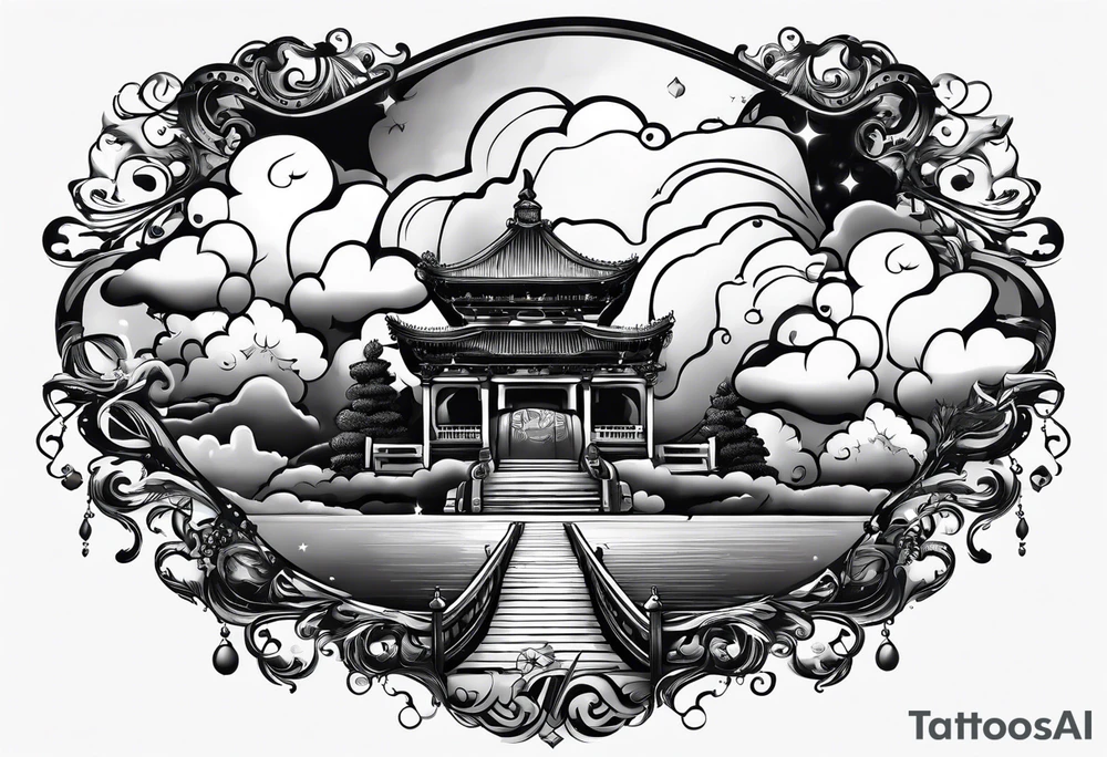 Key on a cloud tattoo idea