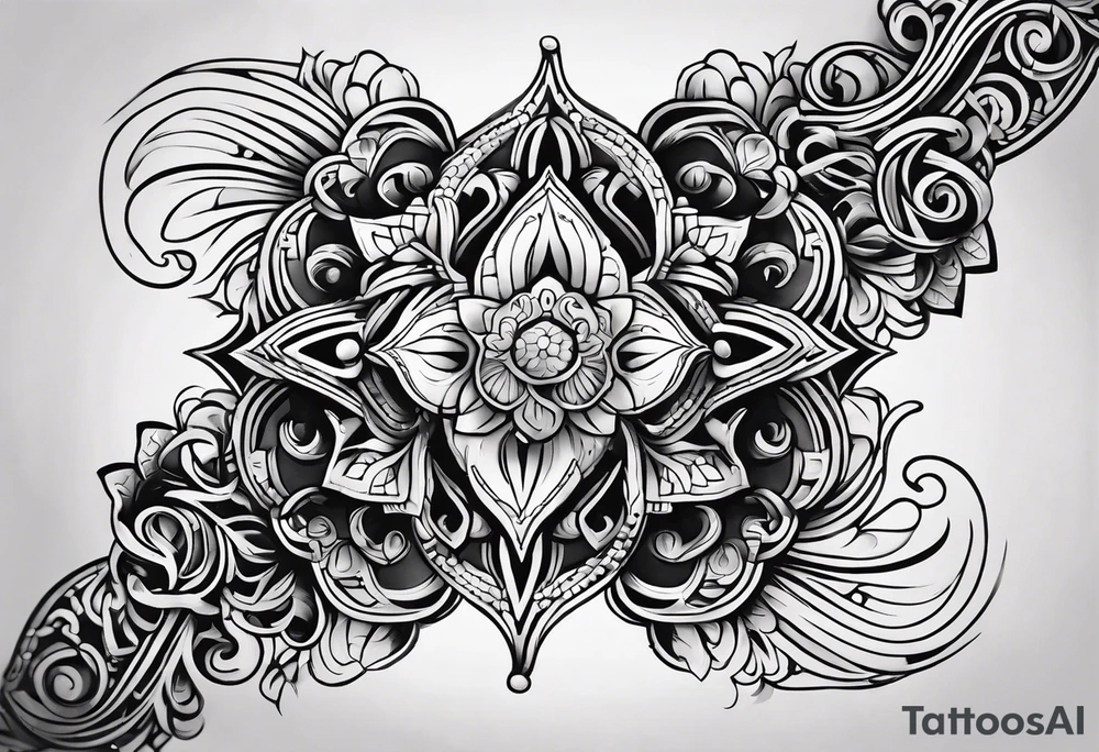 Thin line of a Nordic chain that surrounds the forearm, tattoo idea