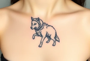 Wolf wearing a sheep like a costume prowling around tattoo idea