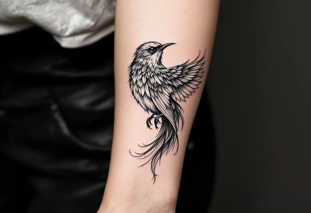 Defending bird tattoo idea