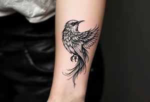 Defending bird tattoo idea