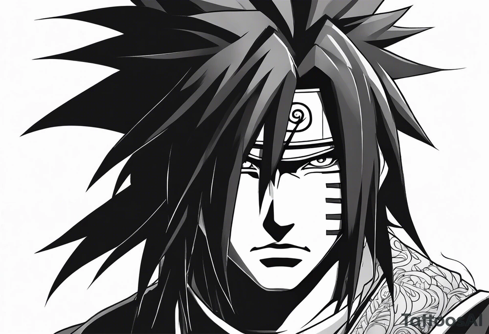 madara uchiha with thesharinganon thebackground tattoo idea