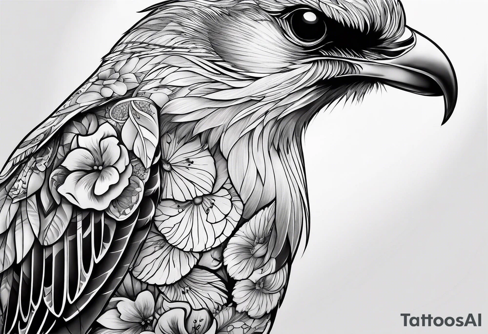 Shadow birds half sleeve tattoo idea