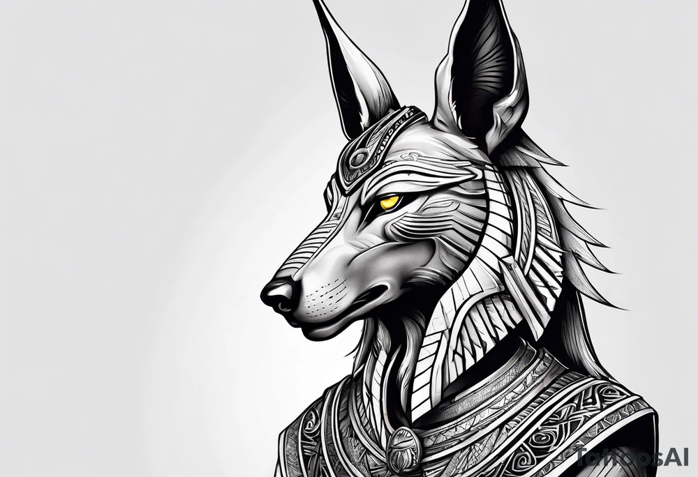Angry Anubis tattoo idea