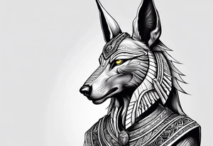 Angry Anubis tattoo idea