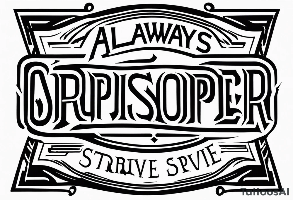 always strive and prosper tattoo idea