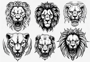 Lion skull tattoo idea