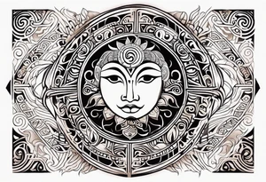 sun and freedom maori tattoo idea