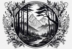 Forest tattoo idea