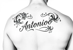 Make me a tattoo design with my husbands name Antonio that shows my love is always and forever for my right forearm tattoo idea