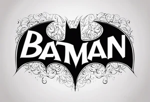 batman logo tattoo idea