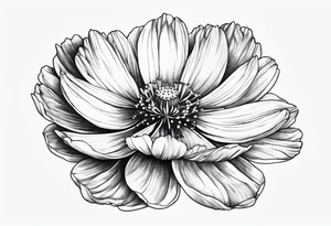 cosmos flower design tattoo idea