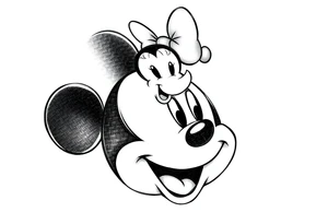 Mickey Mouse with Amelia on top tattoo idea