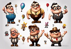up! movie character tattoo idea