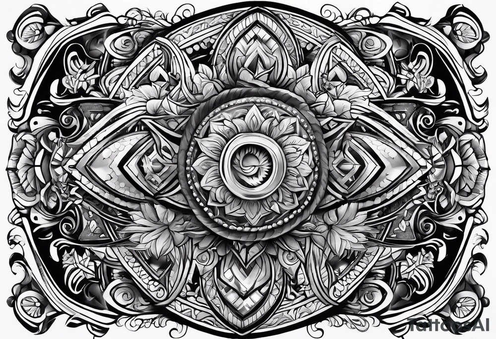 Puerto rican sleeve tattoo idea