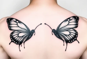 2 bloody butterflies tattoo idea