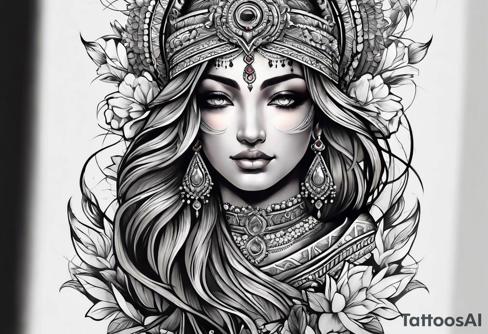 Forearm sleeve spirituality tattoo idea