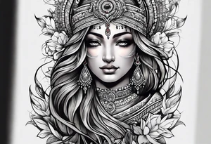 Forearm sleeve spirituality tattoo idea