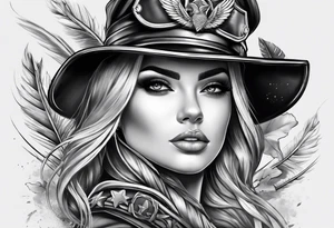 Military girls tattoo idea