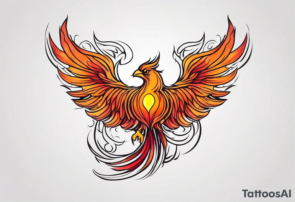 phoenix in fire tattoo idea