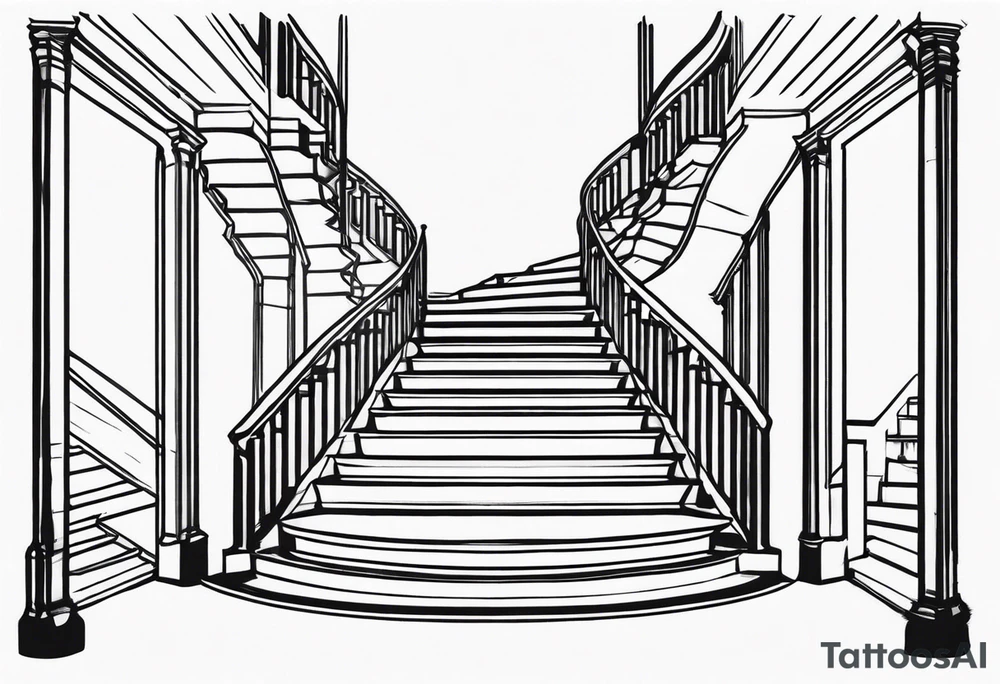 Literally just an outline of stairs tattoo idea
