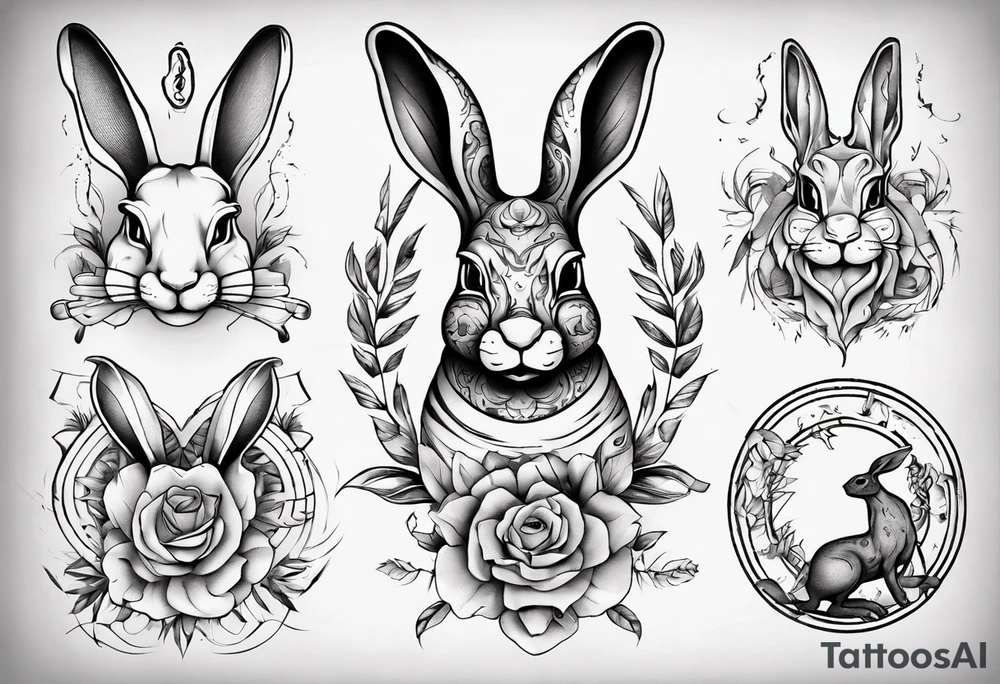 Schlange und Hase tattoo idea