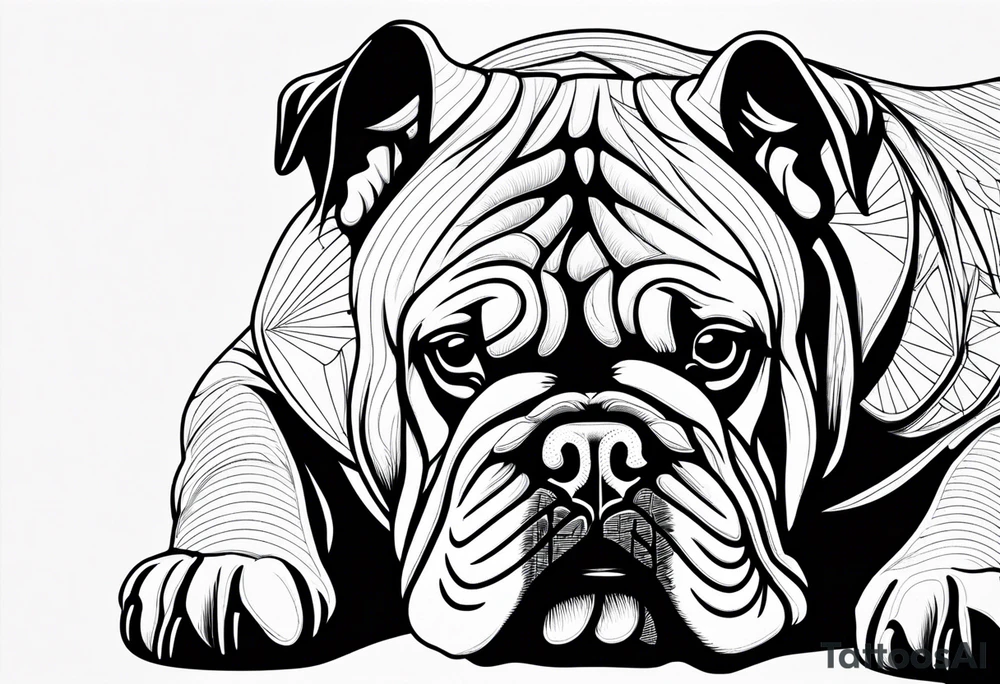 english bulldog tattoo idea