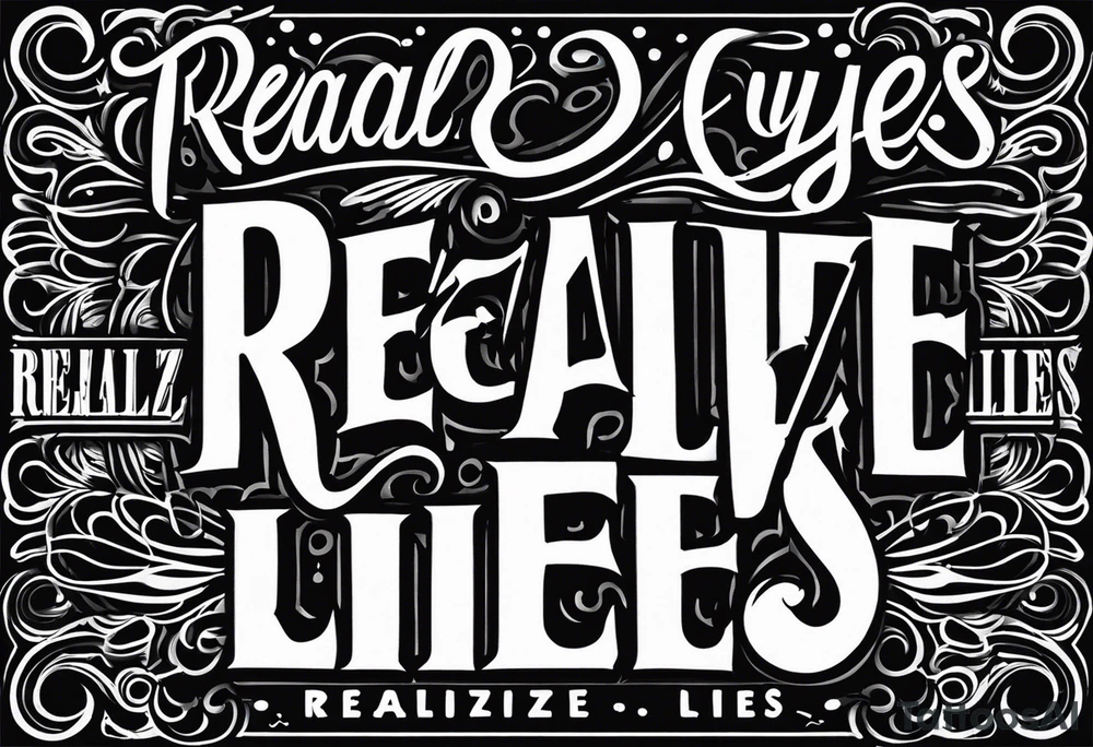 Real eyes
Realize
Real Lies tattoo idea