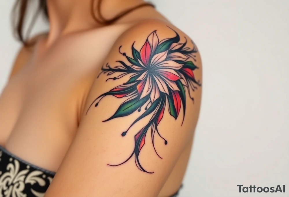 A tatuagem deve expressar força, liberdade e conexão com a multiplicidade da vida, incorporando elementos abstratos e fluidos, com linhas que sugiram movimento e transformação contínua. Evite clichês e busque um design original e significativo. tattoo idea