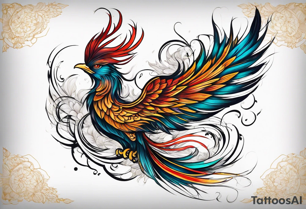 Lumos Phoenix feather tattoo idea