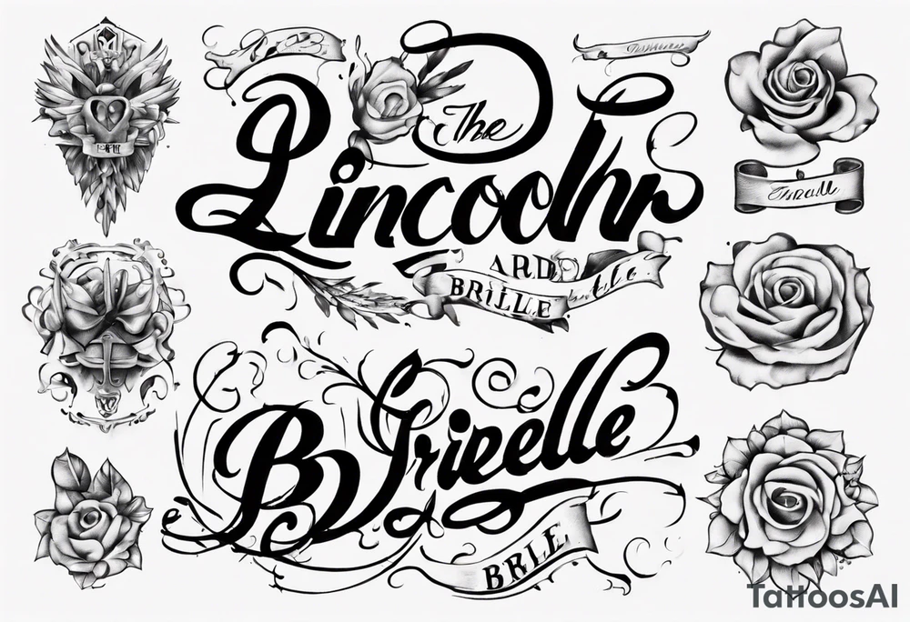 The names Lincoln and Brielle tattoo idea