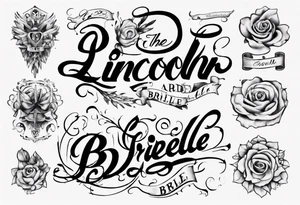 The names Lincoln and Brielle tattoo idea