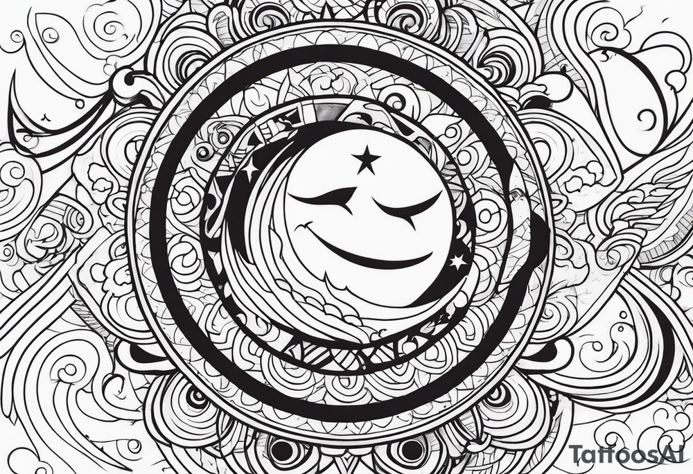 Sol e Lua tattoo idea