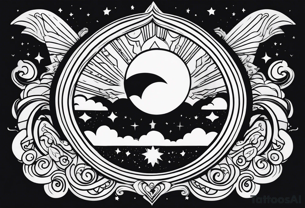 sacred moon tattoo idea