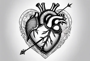 Heart with an arrow through it tattoo idea