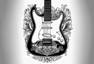 Electric guitar tattoo idea