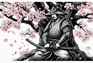 cherry blossom tree samurai tattoo tattoo idea